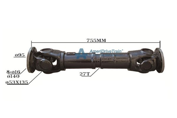 New Cardan Driveshaft 53x135 for Mercedes Benz Propeller Shaft